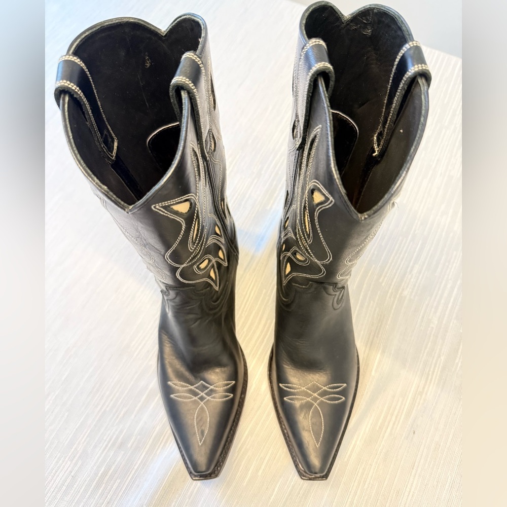 Ranch Road Sagebrush Black Cowboy Boots - Picture 6 of 12
